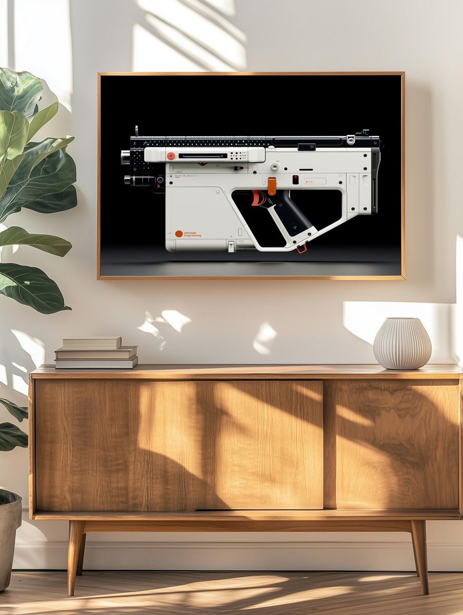 Futuristic Sci-Fi Blaster Print. — room view 3