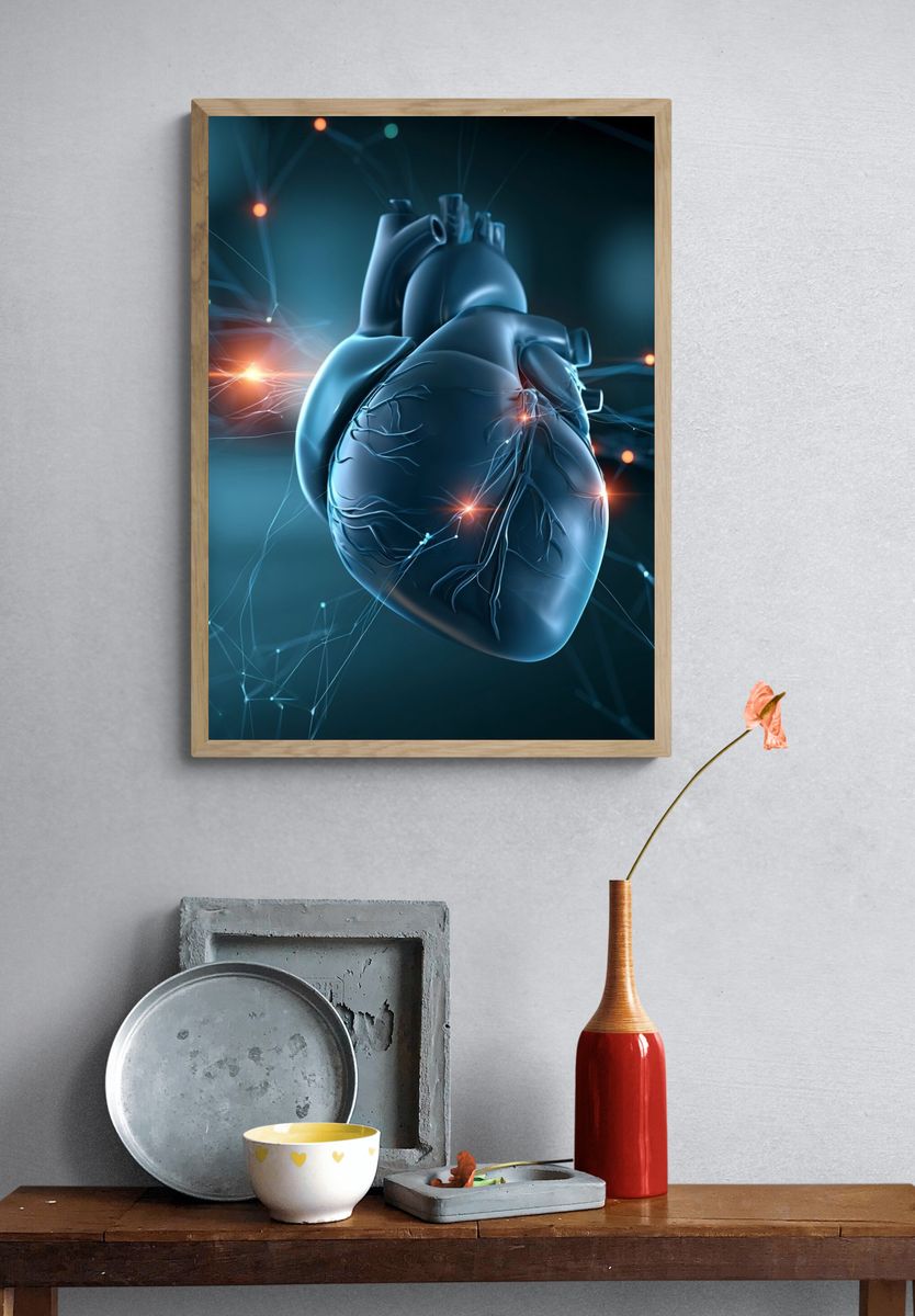 Digital Heart Anatomy Poster. — room view 3