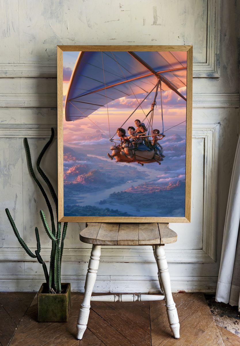 Animated Hang Glider Adventure Print. room preview