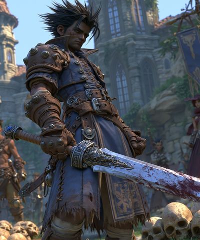 Fantasy Warrior Portrait Poster.