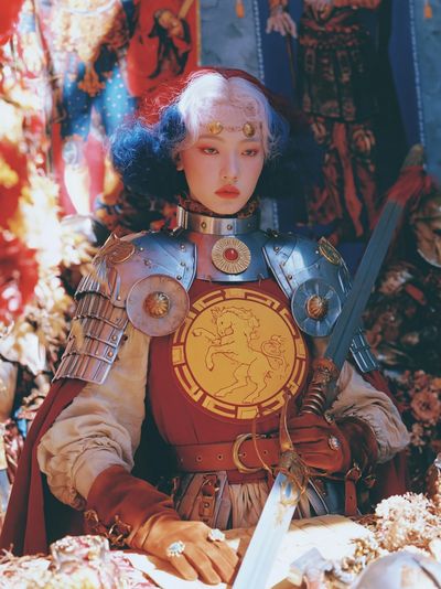 Fantasy Warrior Portrait Print. poster