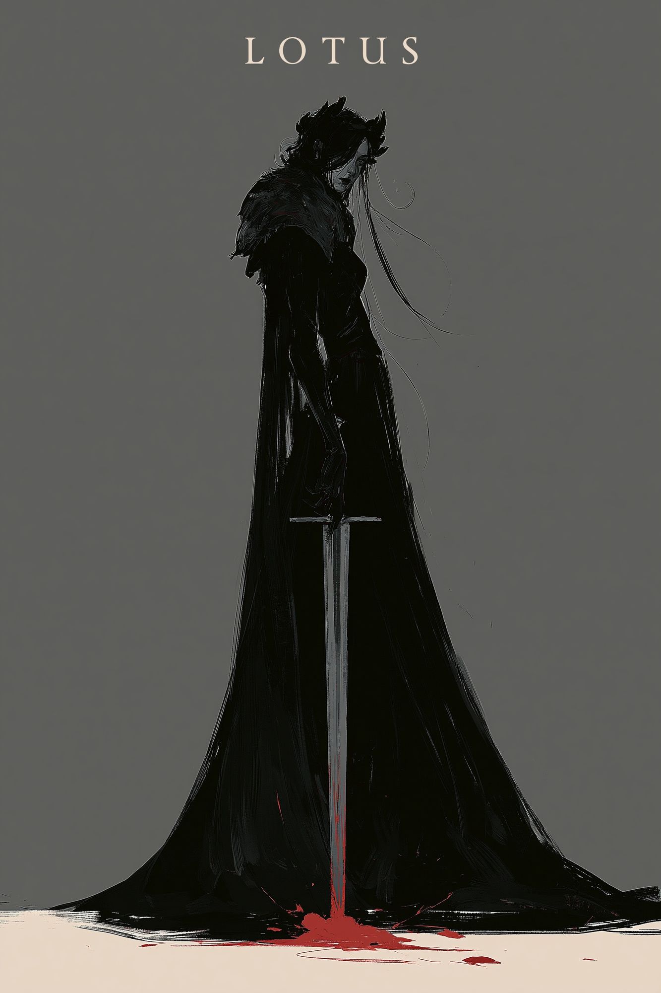 Lotus Dark Fantasy Illustration Poster. poster — illustration art