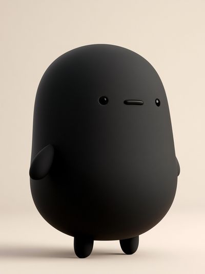 Minimal Black Character Poster.