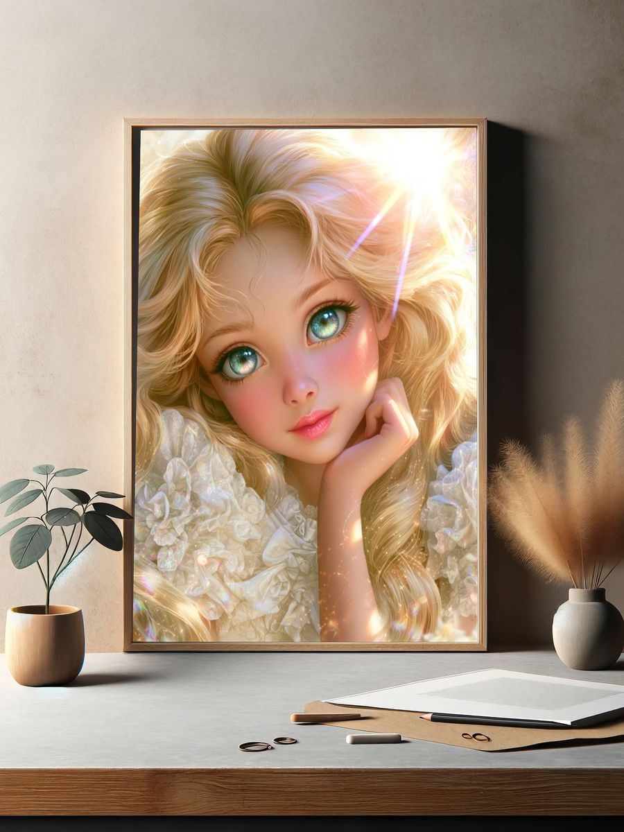 Dreamy Fairy Portrait Print. — room view 2