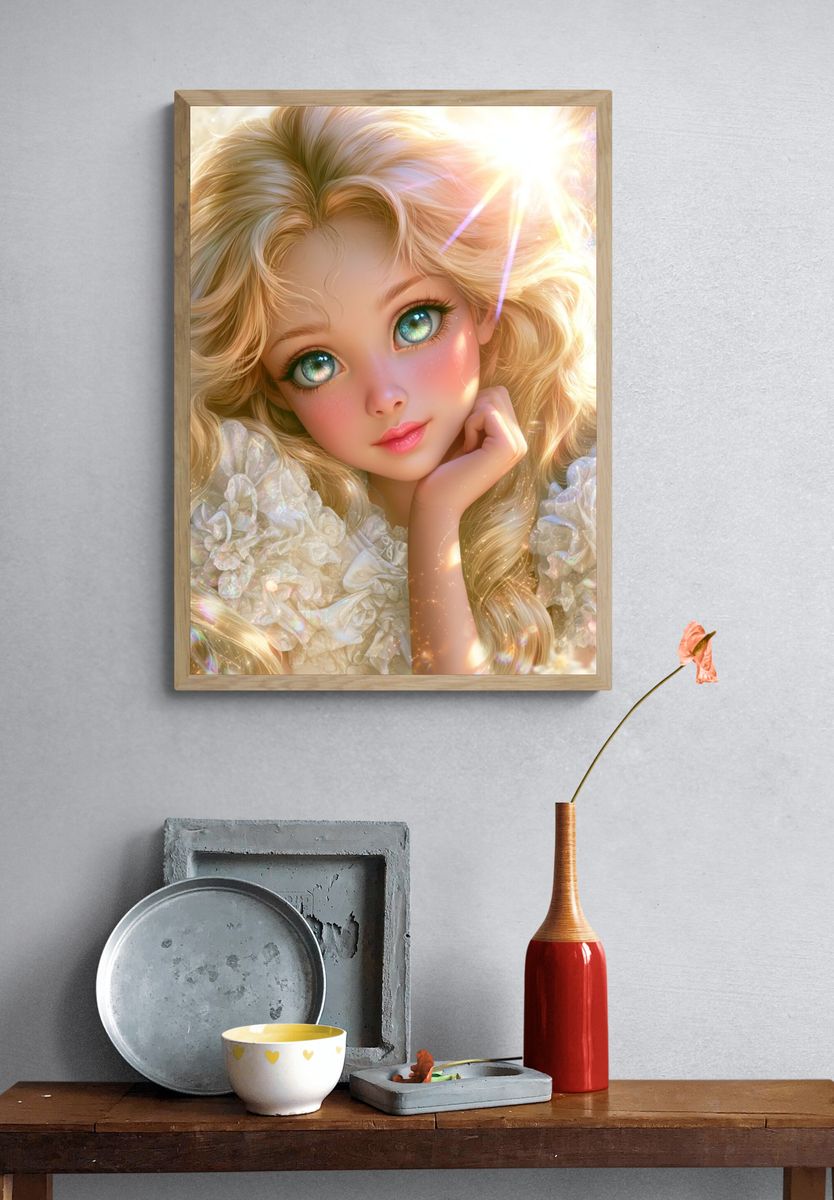Dreamy Fairy Portrait Print. — room view 3