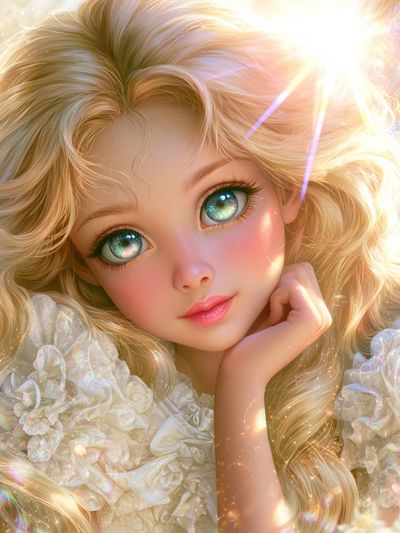 Dreamy Fairy Portrait Print. poster