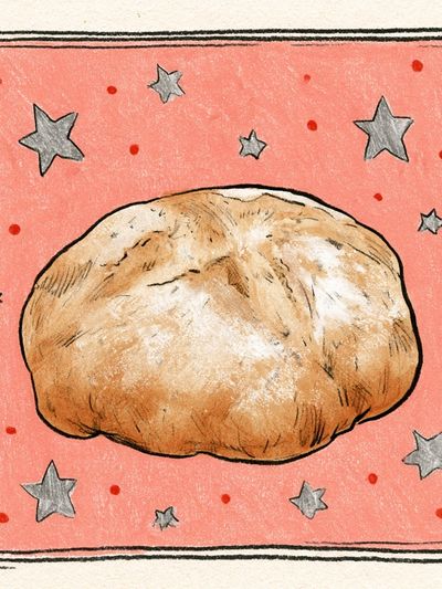 Bread and Stars Illustration Poster. poster