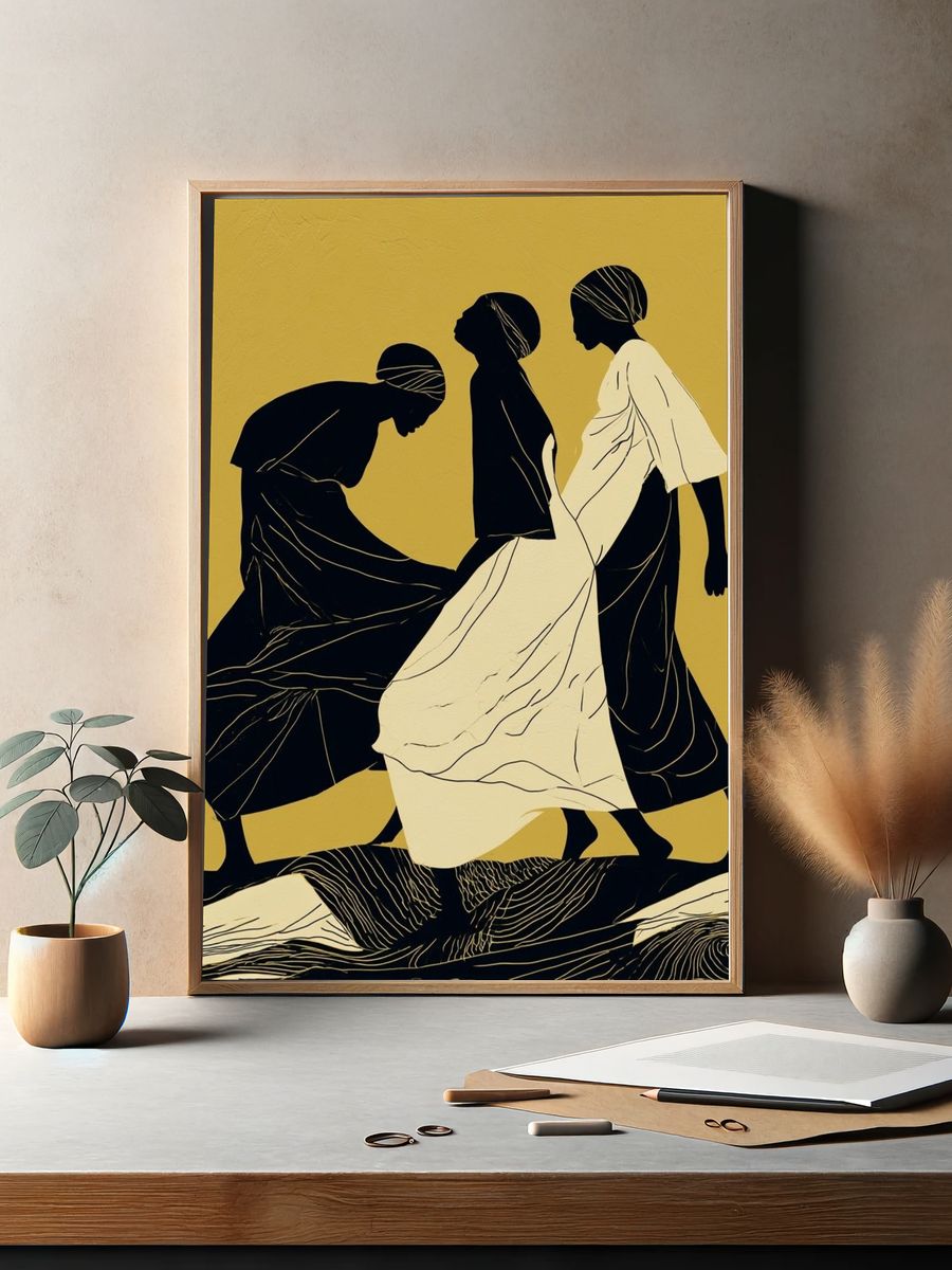Abstract Figures — Illustration Print. — room view 2
