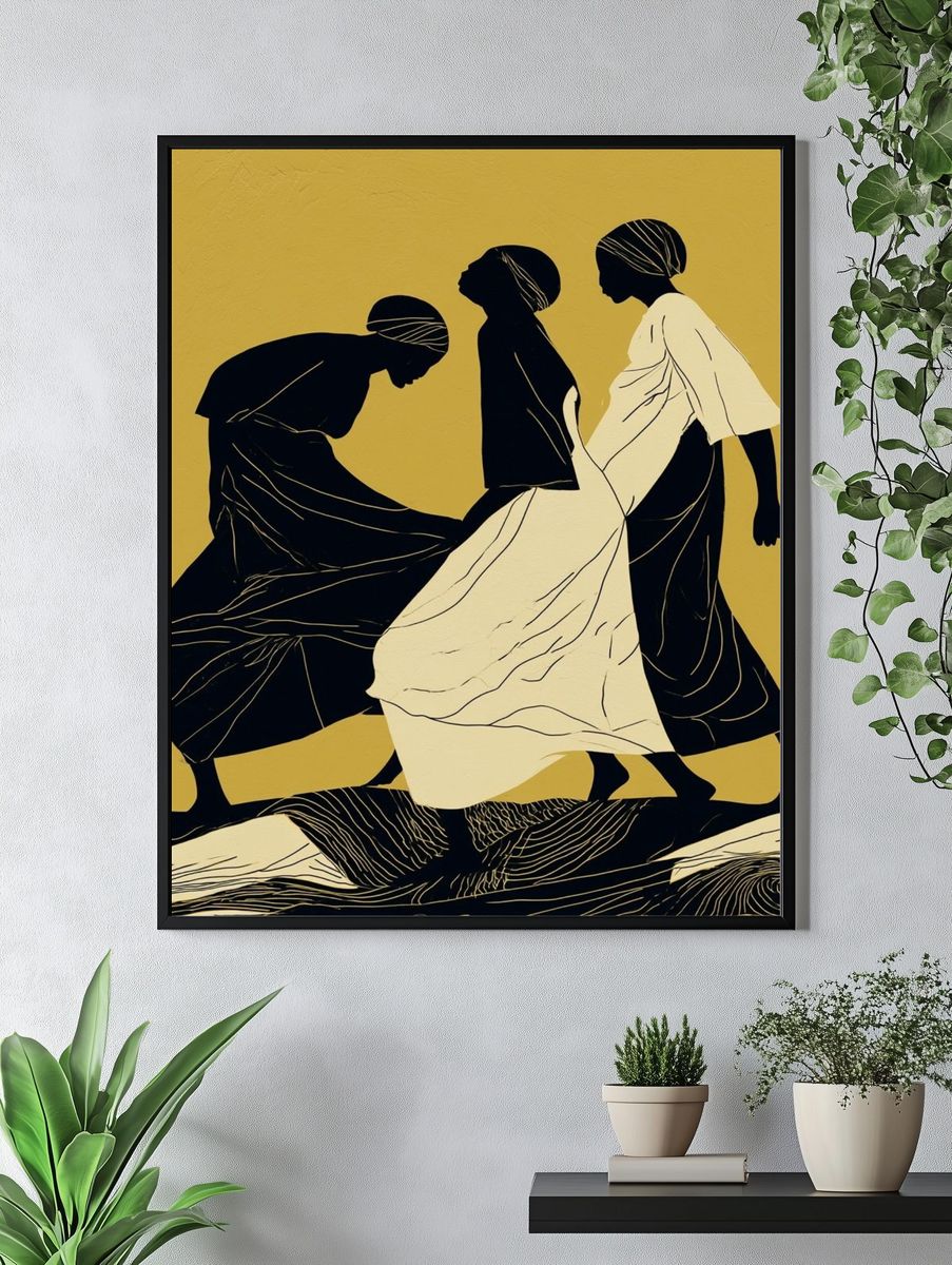 Abstract Figures — Illustration Print. — room view 4