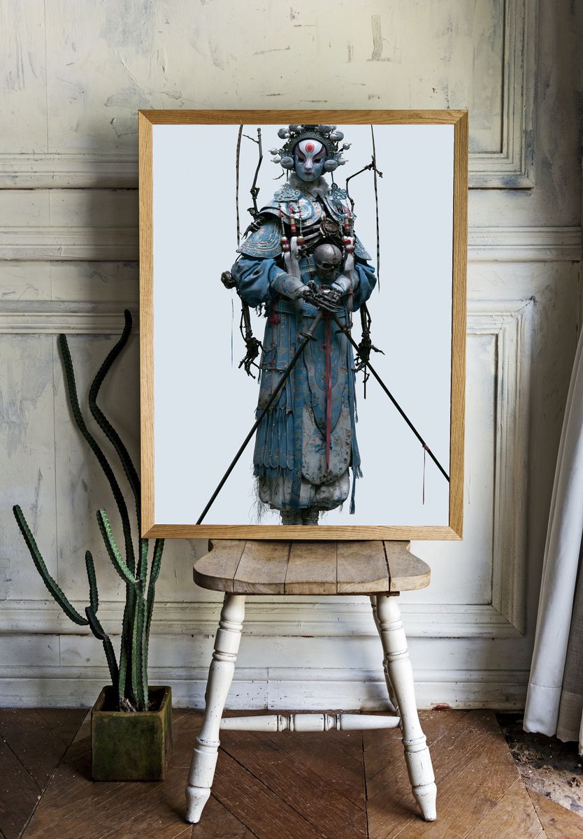 Celestial Warrior Digital Art Print. room preview