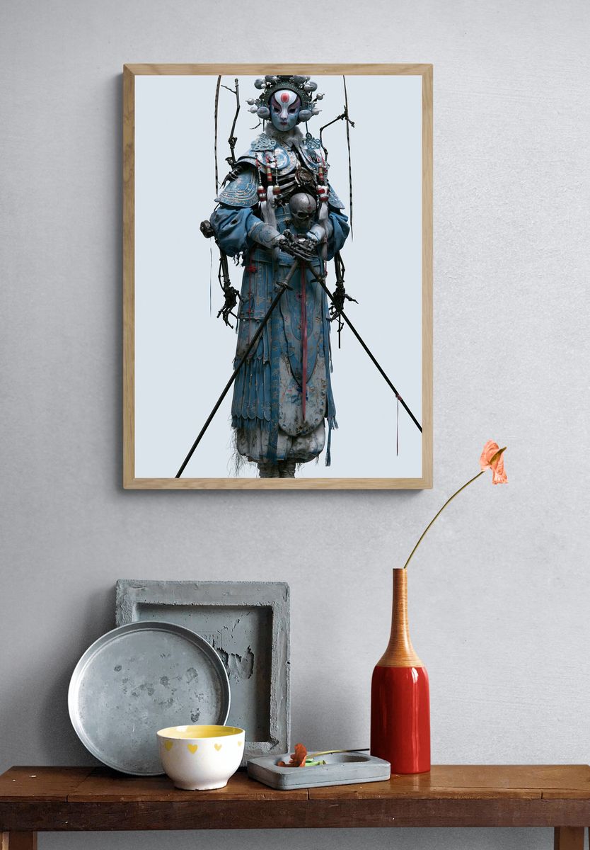 Celestial Warrior Digital Art Print. — room view 3