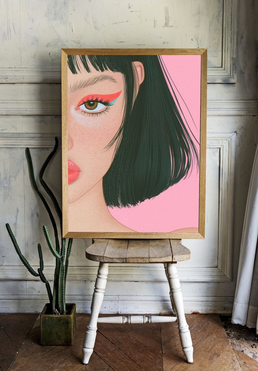 Pop Art Portrait Poster. room preview