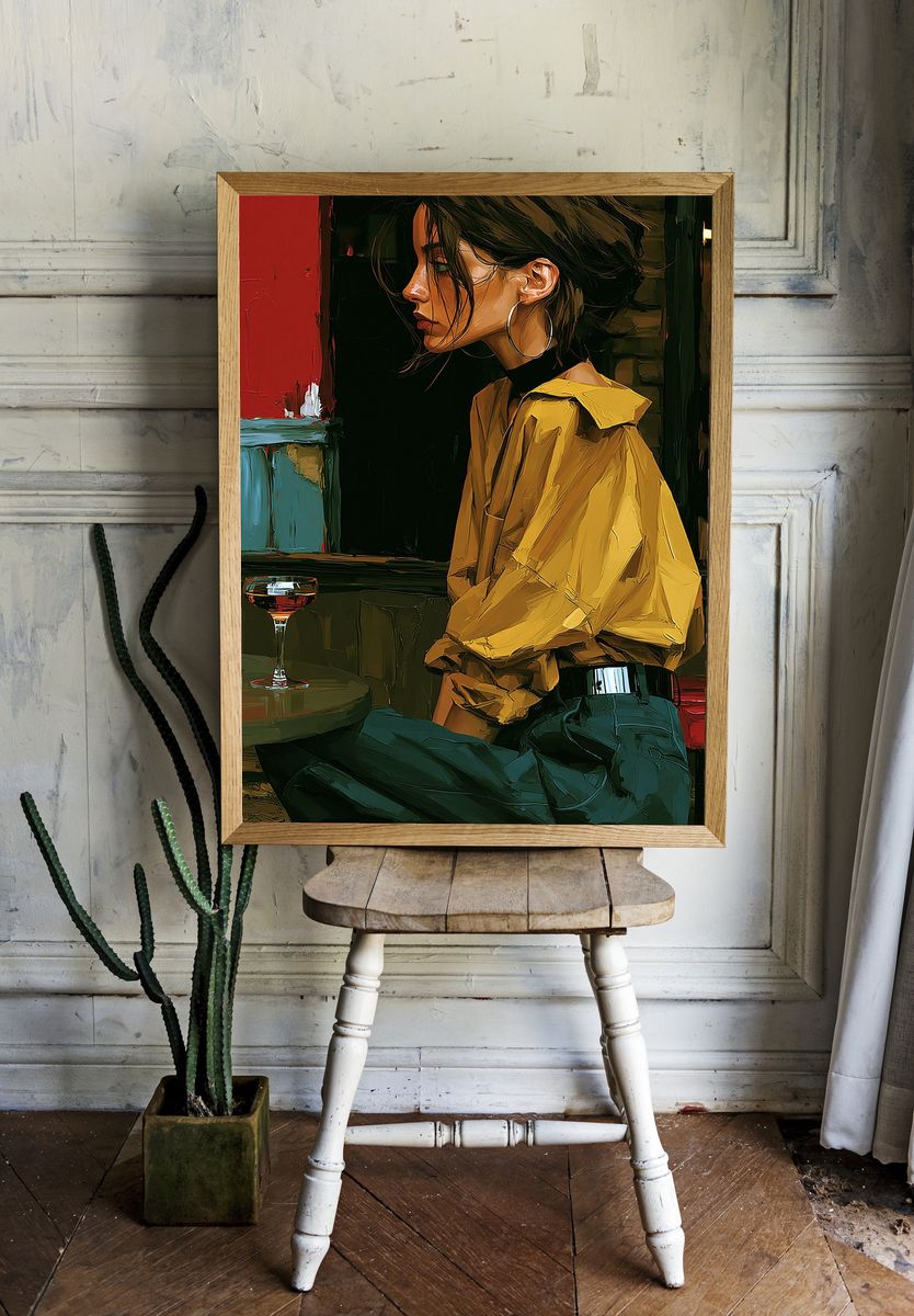 Urban Portrait Illustration Poster. room preview