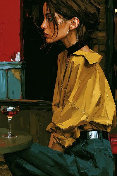 Urban Portrait Illustration Poster.