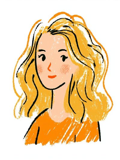 Blonde Portrait Illustration Poster. poster