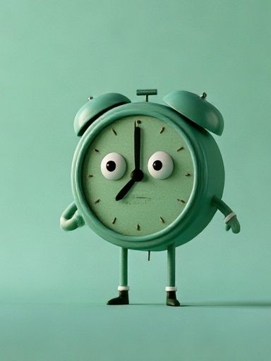 Cute Alarm Clock Illustration Poster. poster — illustration art