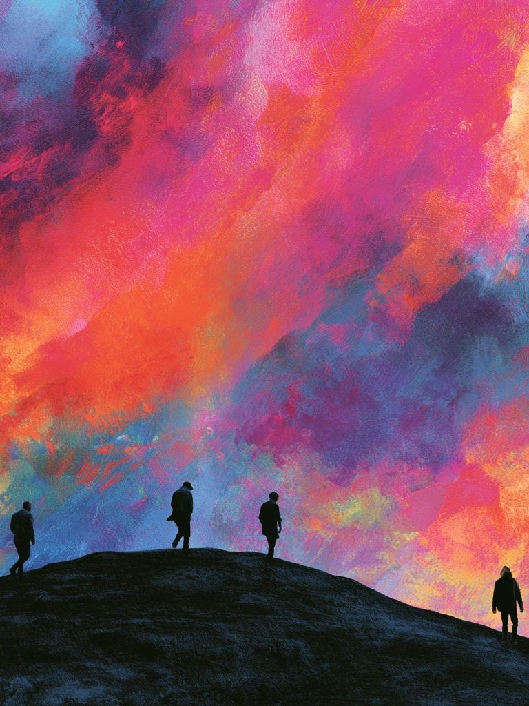 Dreamscape Silhouettes Illustration Poster. poster — illustration art