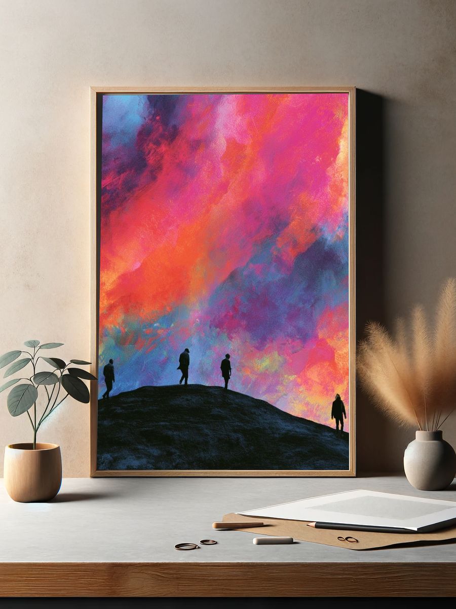 Dreamscape Silhouettes Illustration Poster. — room view 2