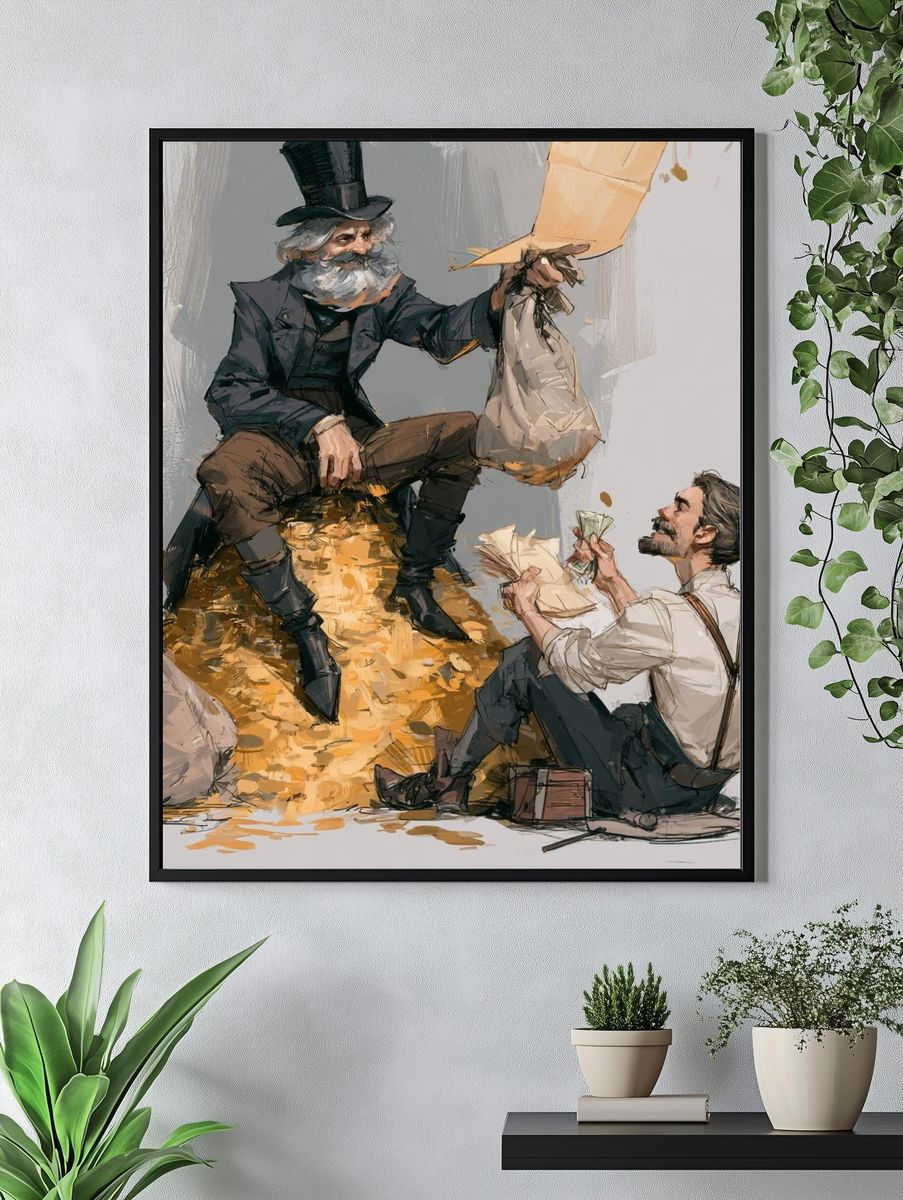 Victorian Street Scene Illustration Poster. — room view 4