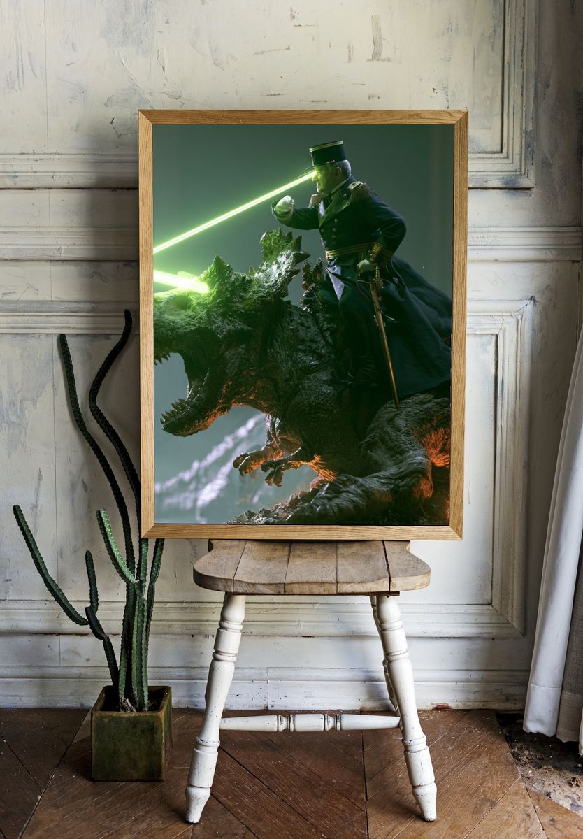 Laser Cavalry Dragon Poster. room preview