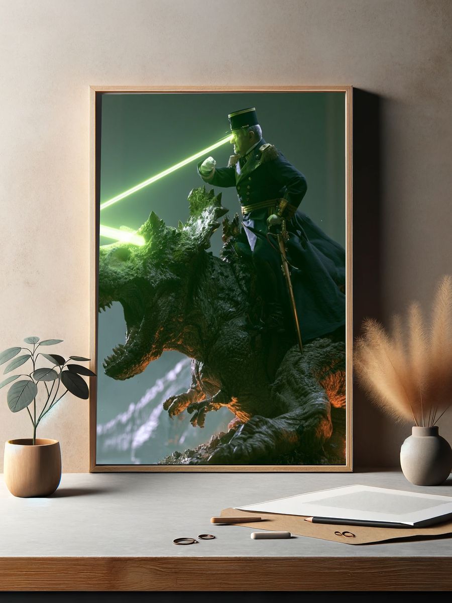 Laser Cavalry Dragon Poster. — room view 2