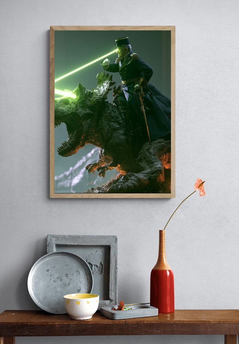 Laser Cavalry Dragon Poster. — room view 3