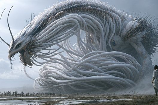 Mythic Serpent Sky Poster. poster — illustration art
