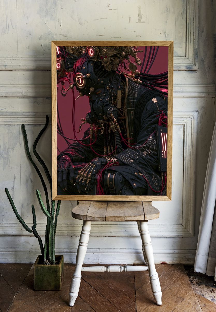 Orc Warrior Portrait Print. room preview