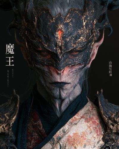 Demon King Fantasy Illustration Poster. poster
