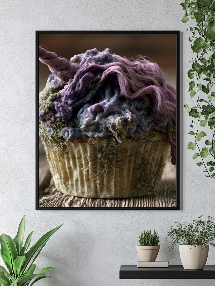 Surreal Unicorn Cupcake Print. — room view 4