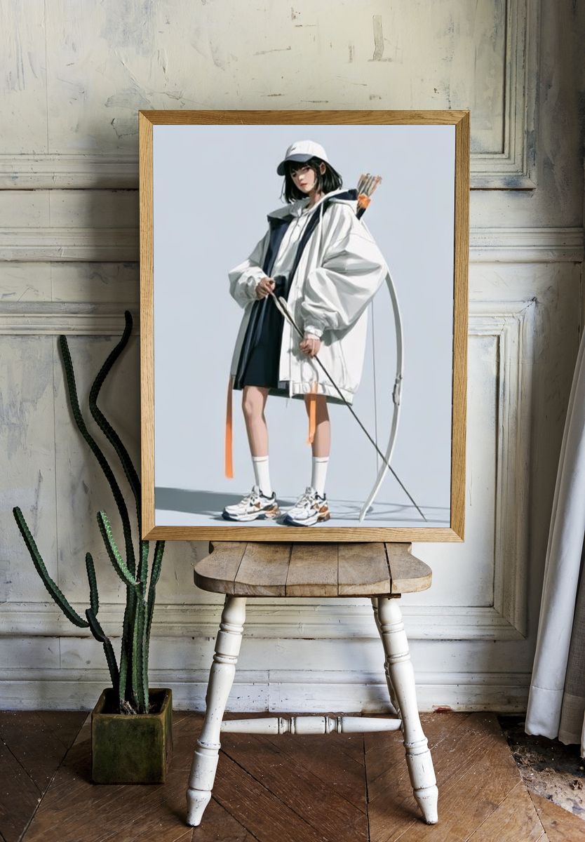 Archer Fashion Illustration Poster. — room view 1