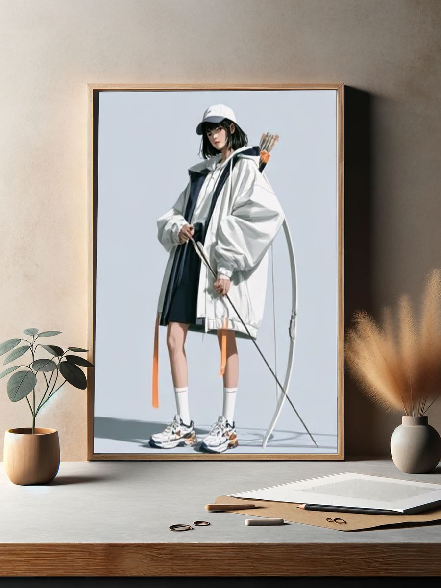 Archer Fashion Illustration Poster. — room view 2