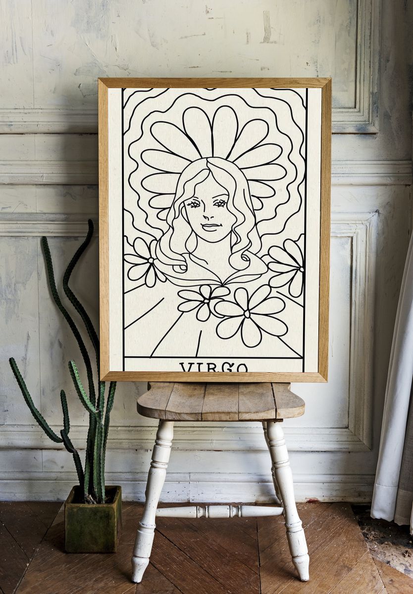 Feminine mobile phone wallpaper, Virgo. room preview