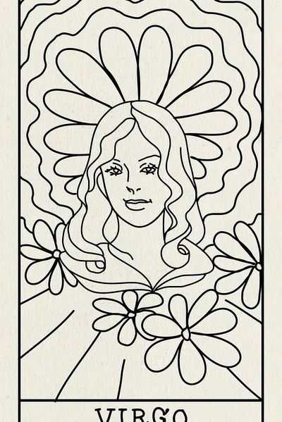 Feminine mobile phone wallpaper, Virgo.