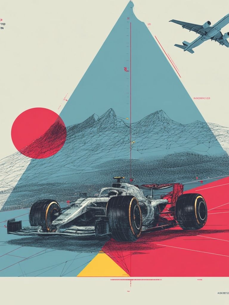 Formula Racing Abstract Poster. poster detail