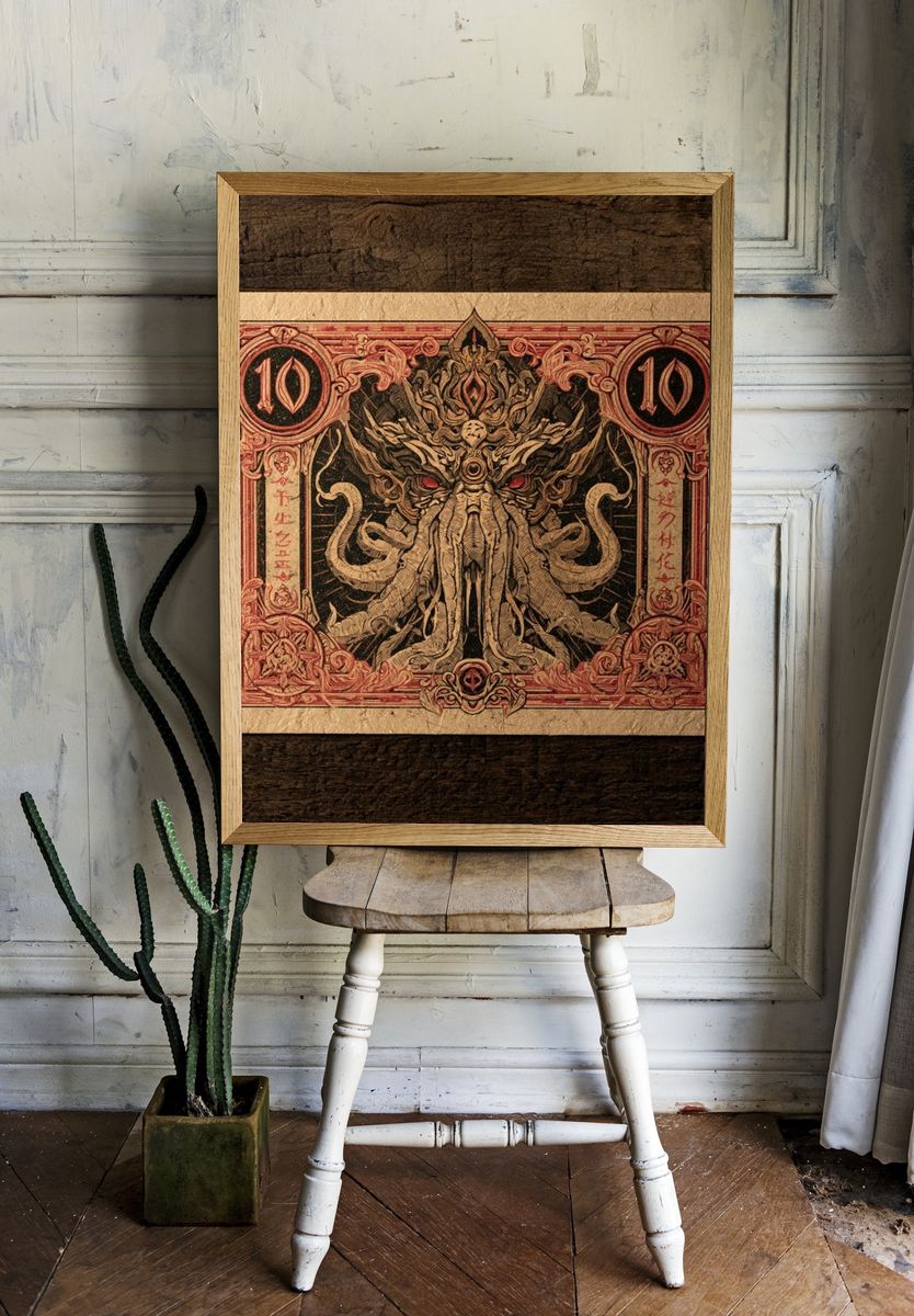 Eldritch Octopus Tarot Poster. — room view 1
