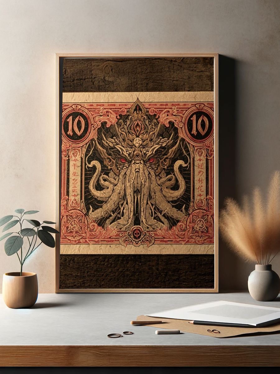 Eldritch Octopus Tarot Poster. — room view 2