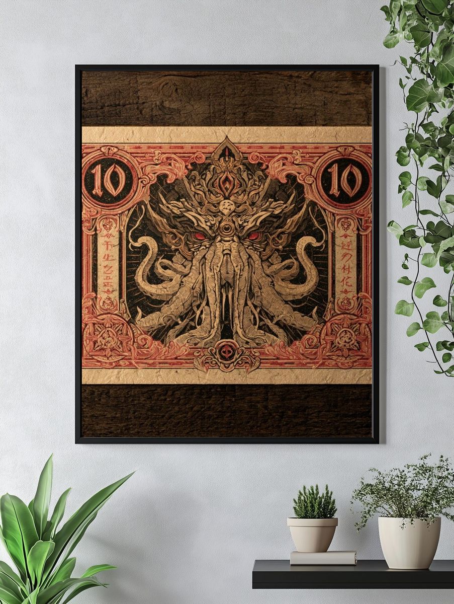 Eldritch Octopus Tarot Poster. — room view 4