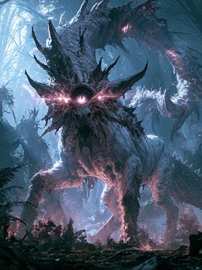 Mystic Forest Dragon Digital Art Poster.