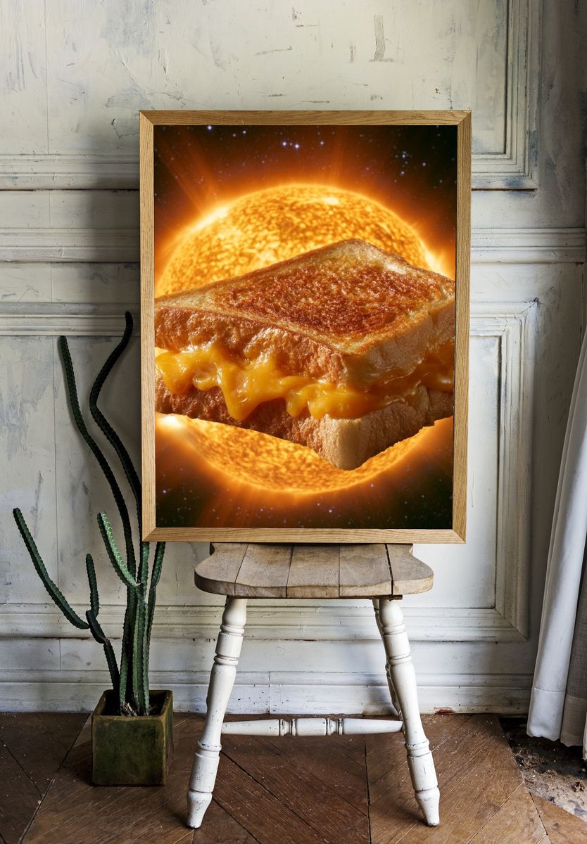 Cosmic Grilled Cheese Poster. room preview