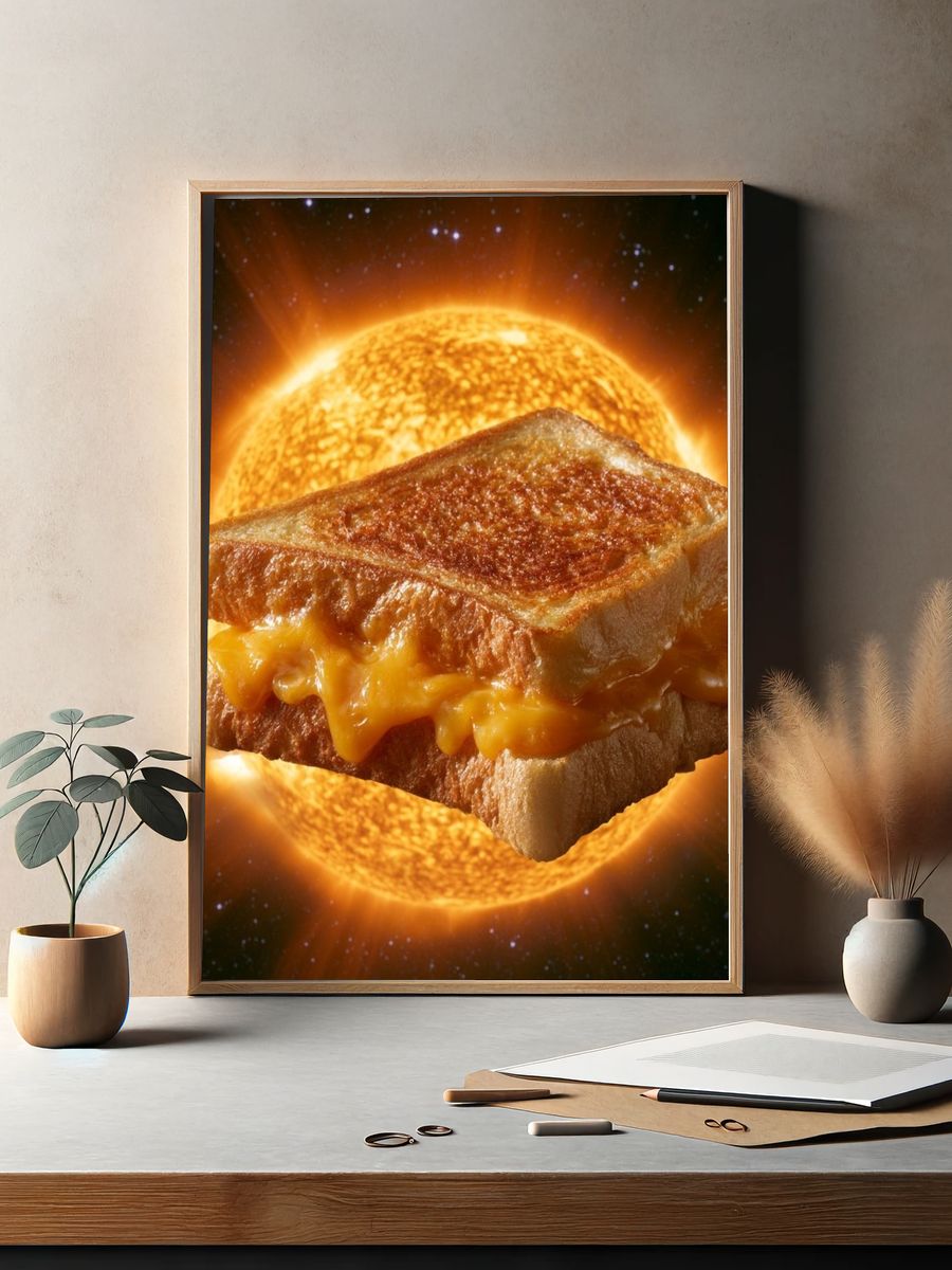 Cosmic Grilled Cheese Poster. — room view 2