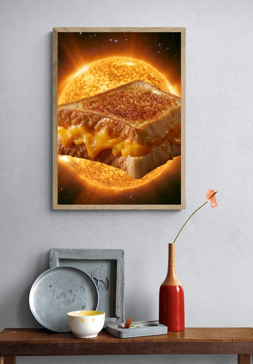 Cosmic Grilled Cheese Poster. — room view 3