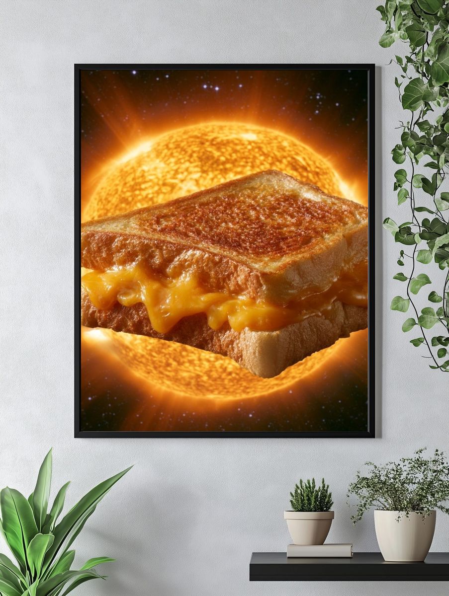 Cosmic Grilled Cheese Poster. — room view 4