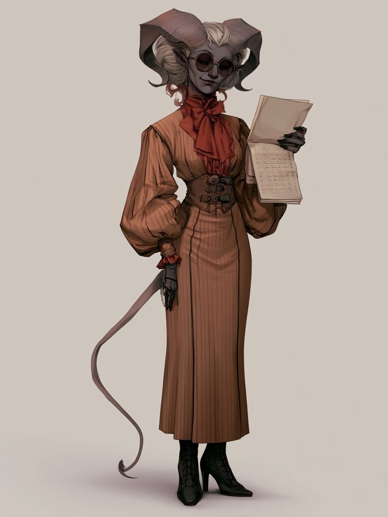 Horned Character Illustration Poster. poster — illustration art