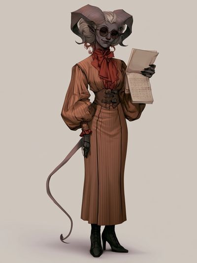 Horned Character Illustration Poster.
