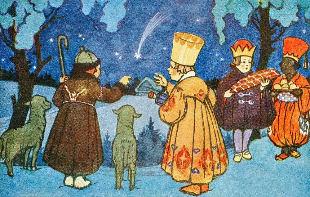 Veselé Vánoce! Zdenek Guth. Original. poster — illustration art