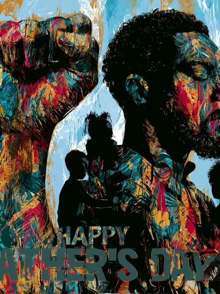 Happy Father's Day Portrait Poster. poster detail