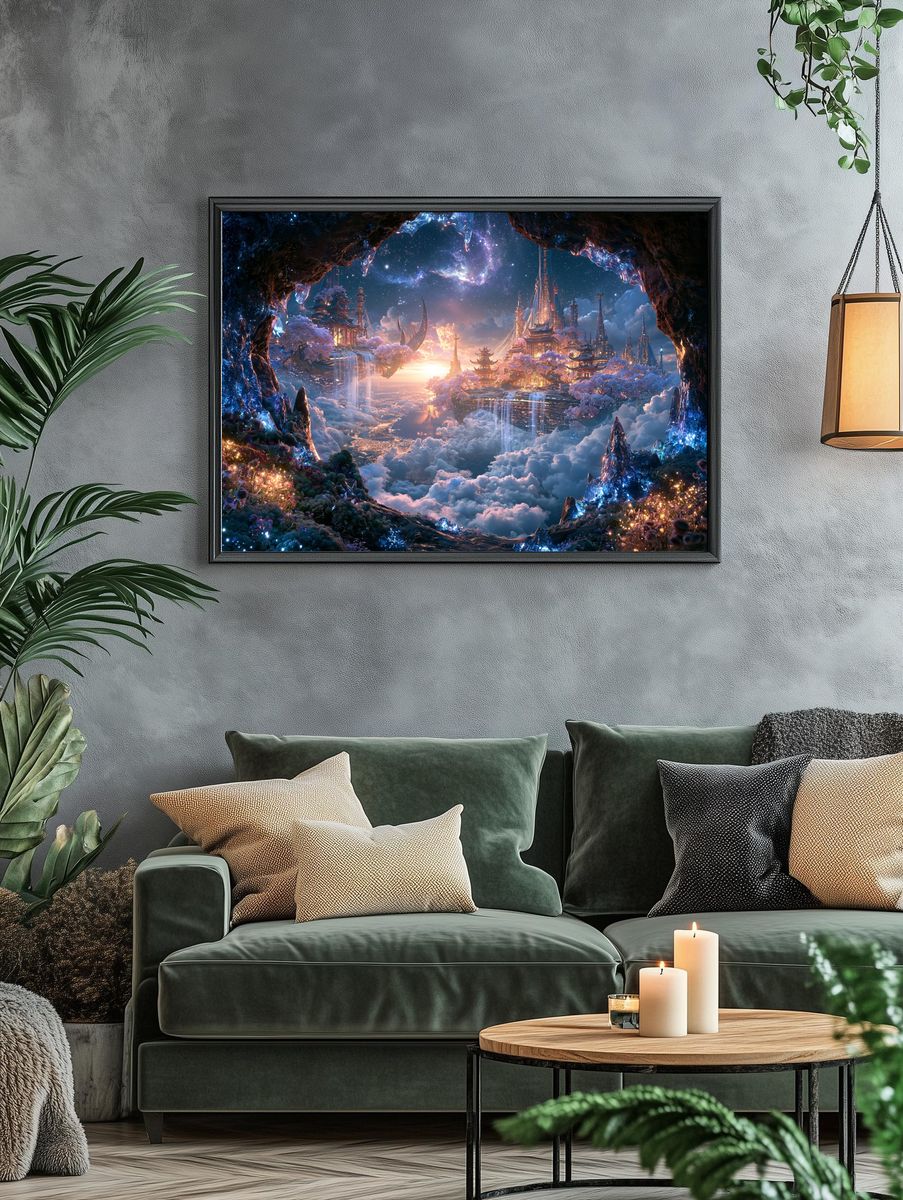 Celestial Pagoda Dreamscape Print. — room view 4