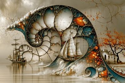 Surreal Nautical Dreamscape Print.