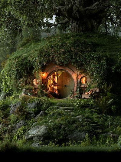 Hobbit Hill Cottage Illustration Print.